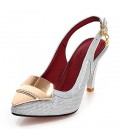 Women's Shoes Leatherette Glitter Spring Summer Slingback Sandals