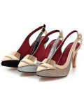 Women's Shoes Leatherette Glitter Spring Summer Slingback Sandals