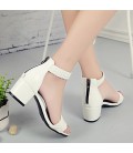 Women's Shoes PU Spring Summer Comfort Sandals Chunky Heel