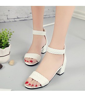 Women's Shoes PU Spring Summer Comfort Sandals Chunky Heel