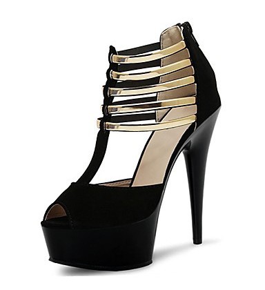 Women's Shoes Flocking Summer Formal Shoes Sandals Stiletto Heel