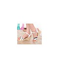 Women's Shoes PU Spring Summer Comfort Sandals Wedge Heel for White Pink Light Blue