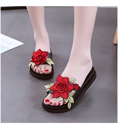 Women's Shoes PU(Polyurethane) Summer Comfort Slippers