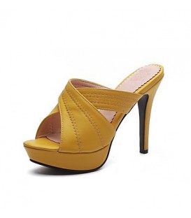 Women's Shoes Leatherette Summer Slingback Slippers