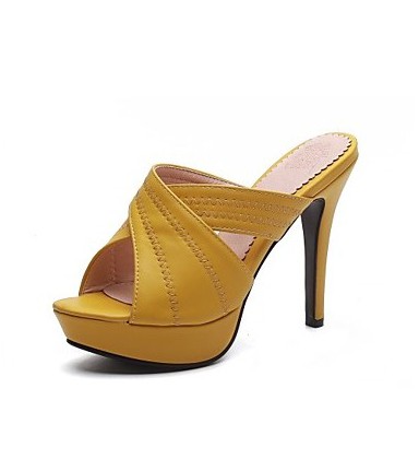 Women's Shoes Leatherette Summer Slingback Slippers