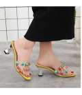 Women's Shoes PU(Polyurethane) Fall Slingback / Transparent Shoes Slippers 