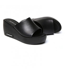 Women's Shoes Cowhide Summer Comfort Slippers