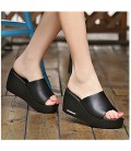 Women's Shoes Cowhide Summer Comfort Slippers