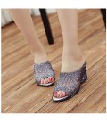 Women's Shoes PVC Leather Summer Comfort Slippers 