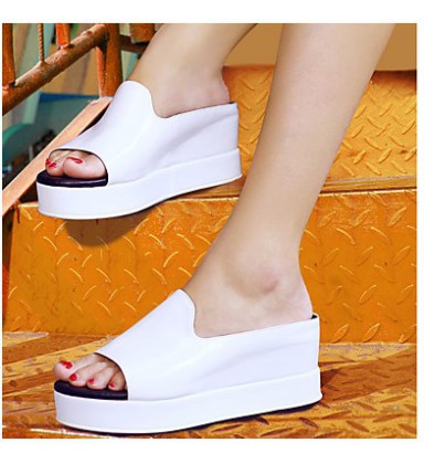 Women's Shoes Cowhide Summer Comfort Slippers