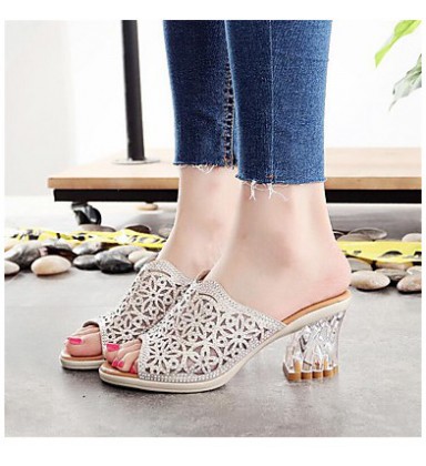 Women's Shoes Leather / Microfiber Spring / Fall Novelty Slippers