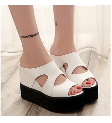 Women's Shoes Flocking / PU(Polyurethane) Summer Comfort Slippers