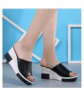 Women's Shoes Cowhide Summer Comfort Slippers