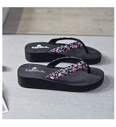 Women's Shoes Fabric Summer T-Strap / Comfort Slippers