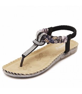 Women's Shoes PU(Polyurethane) Summer Comfort Sandals Flat Heel 
