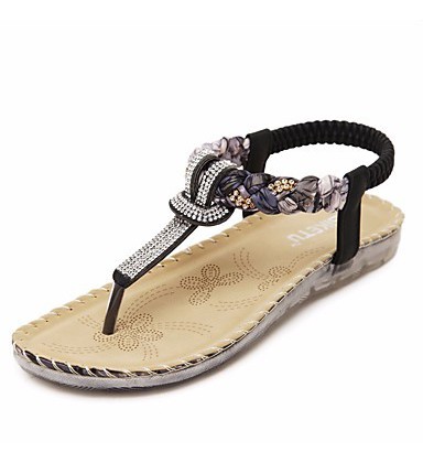 Women's Shoes PU(Polyurethane) Summer Comfort Sandals Flat Heel 