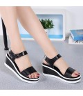 Women's Shoes Cowhide Summer Comfort Sandals Wedge Heel 