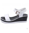 Women's Shoes Cowhide Summer Comfort Sandals Wedge Heel 