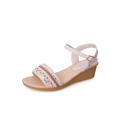Women's Shoes Pigskin Summer Gladiator Sandals Walking Shoes