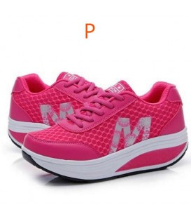 Women casual summer outdoor lace up leather shoes