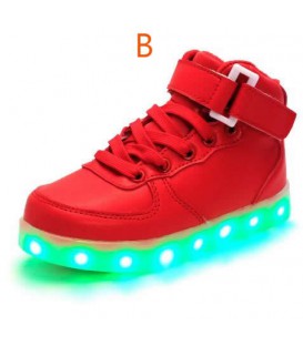 lights up led luminous casual high glowing women & men shoes