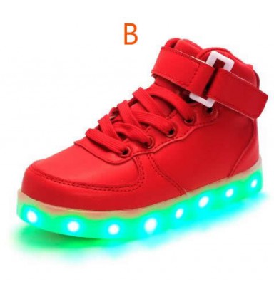 lights up led luminous casual high glowing women & men shoes