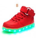 lights up led luminous casual high glowing women & men shoes