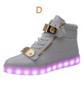 lights up led luminous casual high glowing women & men shoes