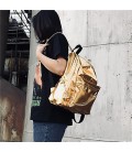 Unisex Bags PU(Polyurethane) Backpack Zipper Gold / Silver / Gray