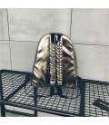 Unisex Bags PU(Polyurethane) Backpack Zipper Gold / Silver / Gray
