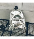 Unisex Bags PU(Polyurethane) Backpack Zipper Gold / Silver / Gray