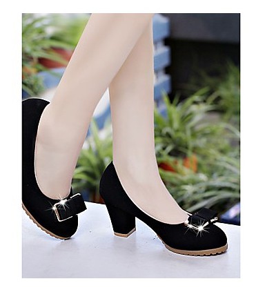 Women's Shoes PU(Polyurethane) Spring Comfort / Basic Pump Heels 