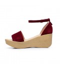 Women's Shoes Suede Summer Comfort Sandals Wedge Heel Round Toe 