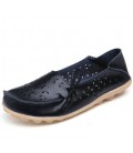 Ballet Summer Cut Out Women Genuine Leather Shoes