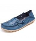 Ballet Summer Cut Out Women Genuine Leather Shoes
