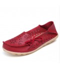 Ballet Summer Cut Out Women Genuine Leather Shoes