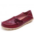 Ballet Summer Cut Out Women Genuine Leather Shoes