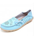 Ballet Summer Cut Out Women Genuine Leather Shoes