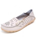 Ballet Summer Cut Out Women Genuine Leather Shoes