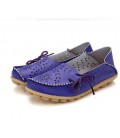 Ballet Summer Cut Out Women Genuine Leather Shoes