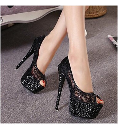 Women's Shoes Lace Spring / Fall Comfort / Basic Pump Sandals